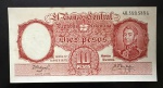 Cédula Estrangeira, ARGENTINA, Valor 10 Pesos, Período 1954/1963, Soberba.