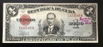Cédula Estrangeira, CUBA, Valor 1Peso, Série 1945, MBC/Soberba.