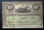 Cédula Estrangeira, CUBA, Valor 10 Pesos, Data 15 de Maio de 1896, Muito Bem Conservada.