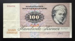 Cédula Estrangeira, DINAMARCA, Valor 100 Kroner, Série 1972, Muito Bem Conservada.