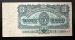 Cédula Estrangeira, República Socialista CHECOSLOVÁQUIA, Valor 3 Koruny, Ano 1961, Muito Bem Conservada.