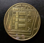 Medalha Comemorativa, Casa da Moeda do Brasil, Santa Cruz - 1982, Bronze Alumínio, Flor de Cunho.