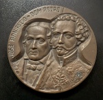 Medalha Comemorativa, 150 Anos da Independência do Brasil 1822/1972- Câmara dos Deputados,  José Bonifácio - Dom Pedro I, Ano 1972, Bronze, Flor de Cunho.