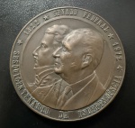 Medalha Comemorativa, 150 Anos da Independência do Brasil 1822/1972 - Senado Federal / Mapa do Brasil e Congresso Nacional, Ano 1972, Casa da Moeda do Brasil, Bronze, Flor de Cunho.