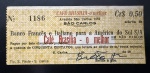 Cheque Antigo, Banco Francês e Italiano para a América do Sul S/A, São Carlos/SP, Valor 50 Centavos de Cruzeiro, Série B, , Carimbo CAFÉ BRASÍLIA - O MELHOR, Muito Bem Conservada.