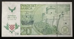 Cédula de Propaganda, CROÁCIA, Período da Independência, Valor 30 Banica, Data 30/12/1990, Flor de Estampa.