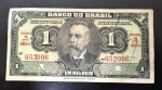 Cédula Brasileira, Banco do Brasil, Valor Um mil Reis aproveitada para 1 Cruzeiro, Série 468ª,  Período de Circulação 1942/1955, Efígie Campos Sales, Muito Bem Conservada.
