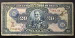 Cédula Brasileira, República, Autografada, Valor 20 Mil Reis com Carimbo de 20 Cruzeiros, Período de Circulação 1942/1955, Muito Bem Conservada.