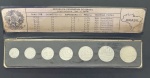 Coleção de Moedas Brasileiras, Set 1976, Valores 1; 2; 5; 10; 20; 50  centavos e 1 Cruzeiro, Aço Inox e Cupro Níquel, Cartela Original, Flor de Cunhos.