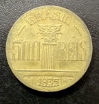 Moeda Brasileira, República, Valor 500 Reis, Ano 1935, Bronze Alumínio, Soberba.