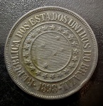 Rara Moeda Brasileira, Valor 40 Reis, 1898, Bronze, Soberba/FC.