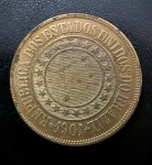 Moeda Brasileira, Valor 40 Reis, 1901, Bronze, Soberba.
