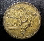 Moeda Brasileira, Valor 2 Cruzeiros, Ano 1944, SEM SIGLA, Getúlio Vargas, Bronze Alumínio, Muito Bem Conservada.
