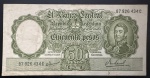 Cédula Estrangeira, ARGENTINA, Valor 50 Pesos, Período 1955/1968, Muito Bem Conservada.