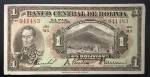 Cédula Estrangeira, BOLÍVIA, Valor 1 Boliviano, Data 1928, Soberba.