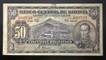 Cédula Estrangeira, BOLÍVIA, Valor 50 Bolivianos, Data 20/07/1928, Série P2,  MBC/Soberba.