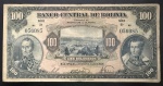 Cédula Estrangeira, BOLÍVIA, Valor 100 Bolivianos, Data 20/07/1928, Série D, Muito Bem Conservada.