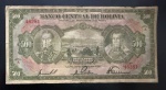 RARA Cédula Estrangeira, BOLÍVIA, Valor 500 Bolivianos, Data 20/07/1928, Série A, Muito Bem Conservada.