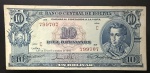 Cédula Estrangeira, BOLÍVIA, Valor 10 Bolivianos, Data 20 de Dezembro de 1945, Série C, Muito Bem Conservada.