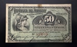 Cédula Estrangeira, PARAGUAI, Valor 50 Centavos, Data 28/01/1916, MBC/Soberba.