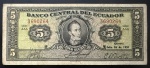 Cédula Estrangeira, EQUADOR, Valor 50 Sucres, Data 26/07/1951, Muito Bem Conservada.