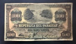 Cédula Estrangeira, PARAGUAI, Valor 100 Pesos Fortes, Data 30/12/1920, Muito Bem Conservada.