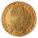 Brasil, 12800 Réis, 1730M. Ouro. AI O286. MBC. Muito bem cunhada e muito atrativa