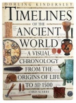 Livro Timelines of the Ancient World, publicado pela Dorling Kindersley. Obra de referência ricamente ilustrada, apresentando cronologia visual da história mundial desde as origens da vida até cerca de 1500 d.C. Exemplar em bom estado geral, com leves sinais de uso e desgaste na sobrecapa. Mede 27x37cm.