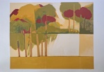 Olímpia Couto, Bosque, gravura, tiragem 167/180, 66x86cm, sem moldura, necessita de pequena limpeza