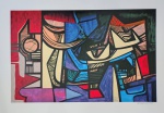 Roberto Burle Marx, Composição, gravura, tiragem 41/119, 66x96cm, sem moldura, Edição Póstuma