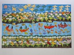 Antonio Poteiro, Descendo o Rio Araguaia, tiragem  84/100, Edição Póstuma, sem moldura, 70x100cm, Edição Autorizada pelo filho do artista Sr. Valdir Batista de Sousa e impressa pela Arte Prints.