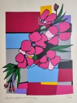 Silvio Oppenheim, Flores, gravura, tiragem 63/70, 70x50cm, sem moldura, necessita de limpeza