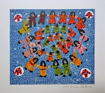 Antonio Poteiro, Ciranda, gravura, PI, Edição Póstuma, sem moldura, 31x34cm, Edição Autorizada pelo filho do artista Sr. Valdir Batista de Sousa e impressa pela Arte Prints.