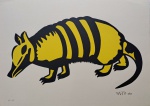 Gejo, Tatu Amarelo, gravura, tiragem PI 2/2, 2010, 36x50cm, sem moldura, necessita de limpeza