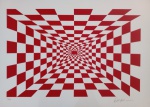 Kleber Ventura, Infinito Vermelho, gravura 10/25, 50x70cm, sem moldura