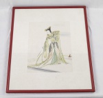 Quadro oriental ` Gueixa`. Medindo: 72 x 62 cm.