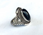 Vintage Luxo Jóias, Coleção, Decoração, ou Uso, Lote contendo Anel Ônix Cabochão, em Prata de Lei. Aro 17. Peso total 5,34 gr
