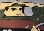 CLAUDIO TOZZI - Antiga serigrafia série pop, dec. 80, ed.  6 / 100, sem moldura, assinado; Medindo 65 X 47,5 cm (borda do lado direito com peq. desgaste).