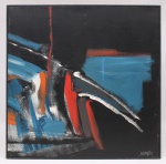 Assinado WATTA: "Tamanduá". Óleo sobre tela. Assinado no CID. Verso assinado, intitulado e datado de 1988. Medidas: Alt.: 58,5  x Comp.: 59 cm.