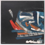 Assinado WATTA: "Jibóia". Óleo sobre tela. Assinado no CID. Verso assinado, intitulado e datado de 1988. Medidas: Alt.: 58,5  x Comp.: 59 cm.