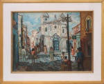 Medidas: Tela: Alt.: 61 x Comp.: 80,5 cm. Moldura: Alt.: 85,5 x Comp.: 104,5 cm.