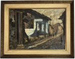 OSCAR AVERSA - Óleo sobre tela, assinado e datado 1977 no canto inferior direito. A obra apresenta composição de caráter moderno, com construção equilibrada, pincelada segura e tratamento cromático contido, características recorrentes da produção do artista no período. Medida da obra 73 x 54 cm. Medida total 95 x 76 cm.