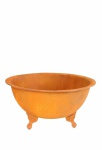 Grande e robusto lenheiro em ferro fundido, três pés imitando patas de animal, nunca usado, mede 86 x43 cm altura, peso 50 kg.