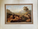 Antiga gravura , série Brasil Antigo, Bahia de Todos os Santos, cena de Salvador BA , mede 40x30