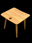 Lindo banco design em madeira clara , nobre , impecável, mede 43x43x38 cm altura