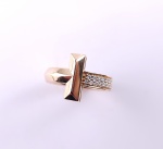 TIFFFANY - Anel em Ouro Rose 18k coleção T1, cravejado com 20 di