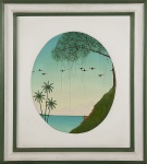 RODOLPHO TAMANINI NETTO - "PAISAGEM COM NATIVO NÚ" - OST - ASSINADO - 49X38 - MODURA OXUMARÉ