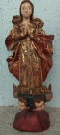 NOSSA SENHORA DA CONCEIÇÃO - BA - 27CM X 11CM - BASE 9,5 X 8,0 CM - ESCULTURA EM MADEIRA - POLICROMADA - COM MUITOS DETALHES ENTALHADOS - SEC XIX