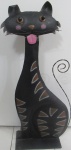 ESCULTURA - "GATO" - LATÃO - 94 CM X 36 CM - RETIRAR NO LOCAL OU TRANSPORTADORA - DEC DE 60