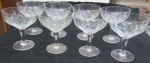 TAÇAS DE CRISTAL - 8 PEÇAS - LAPIDAÇÃO DELICADA - CRISTAL IMPORTADO - MUITO ANTIGA - PELO MENOS UNS 60 ANOS - PERFEITAS